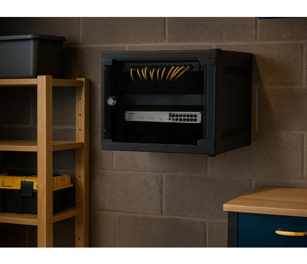 ExtraLink Lite 6U 10" 280X310 Czarna wisząca - 1484057 - zdjęcie 5